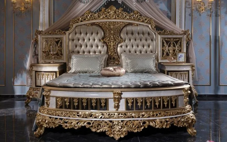 Lit et tête de lit classique Royal (sans sommier)