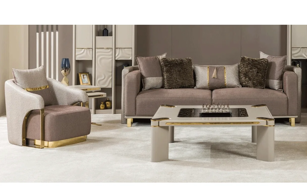 Ensemble de canapés Hera Gold Luxury