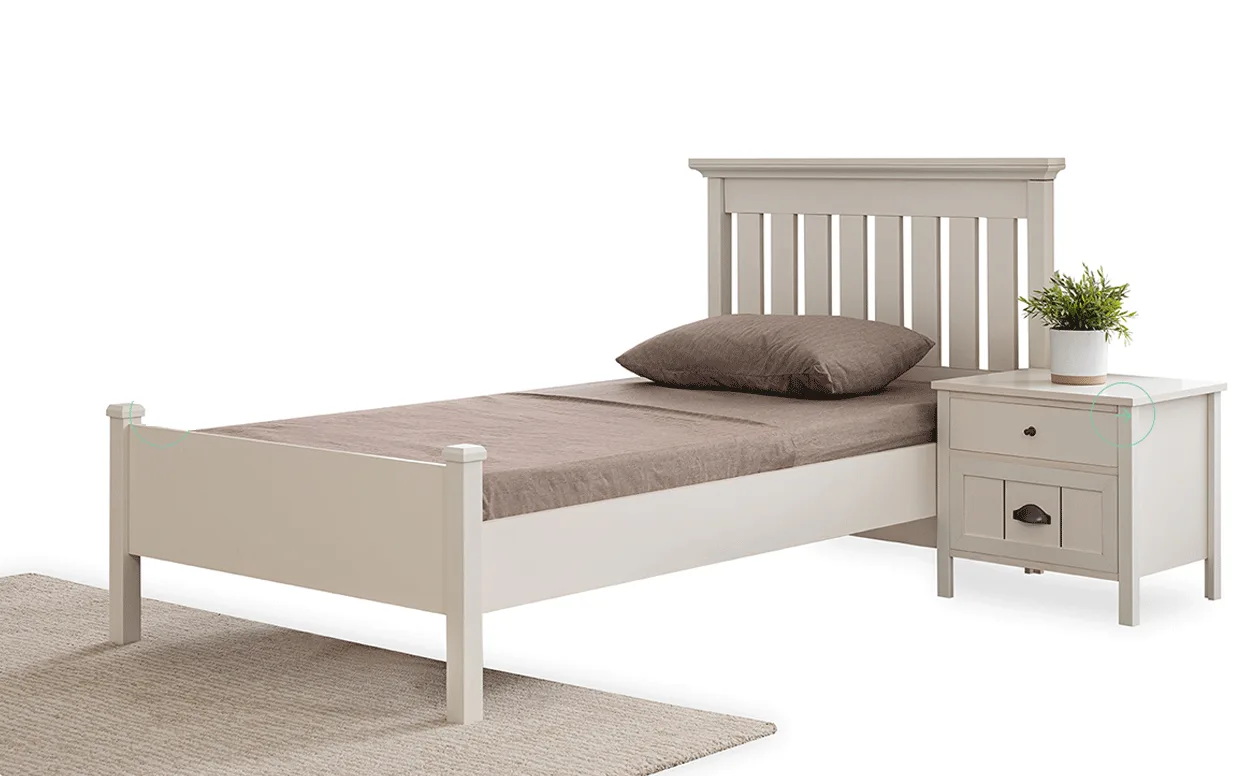 Lit avec tête de lit Gize (120 cm)