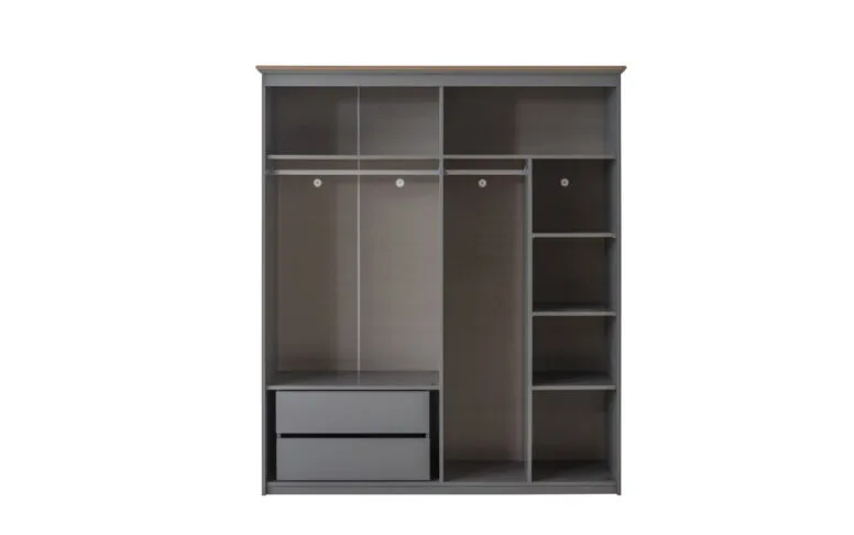 Armoire gris 4 portes Petra — photo 2