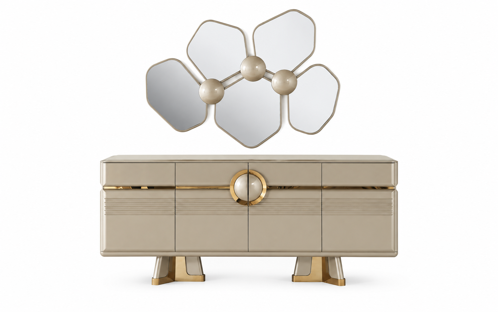 Zurich Luxe Buffet et Miroir