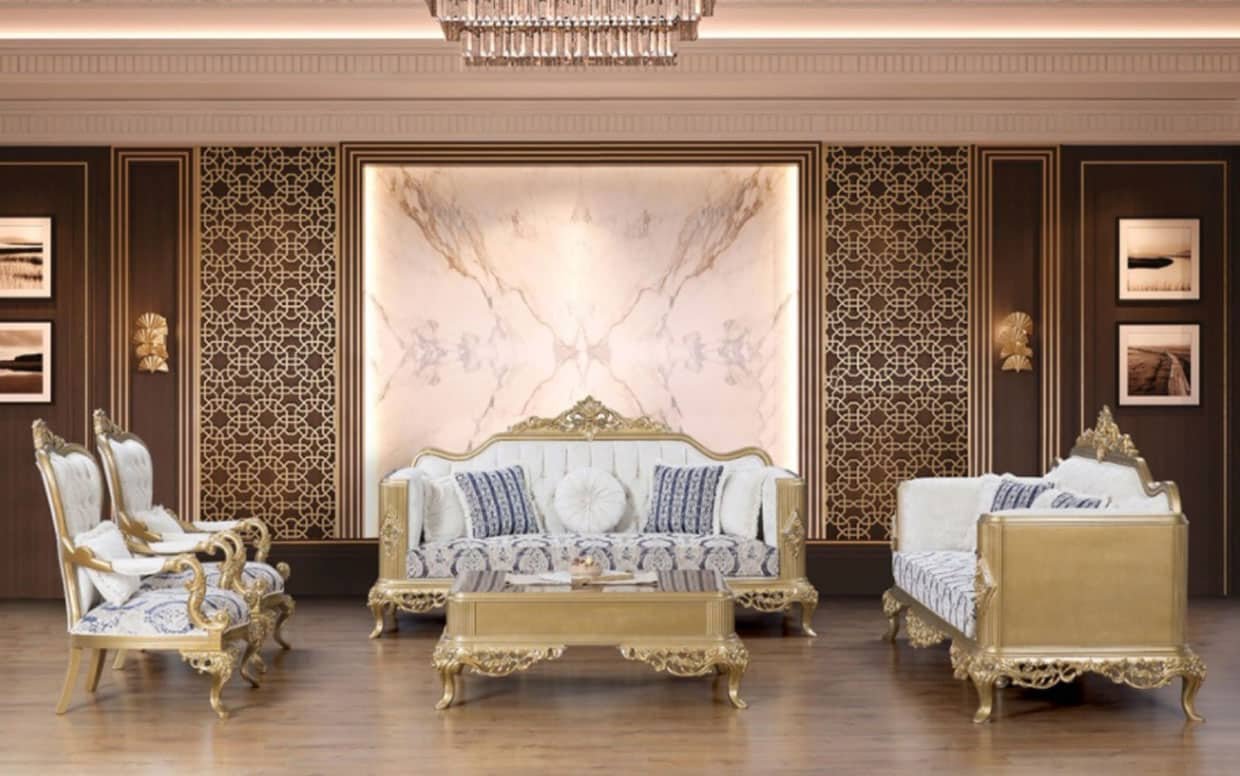 defne klasik koltuk takimi 1 | Özbay Furniture Maroc