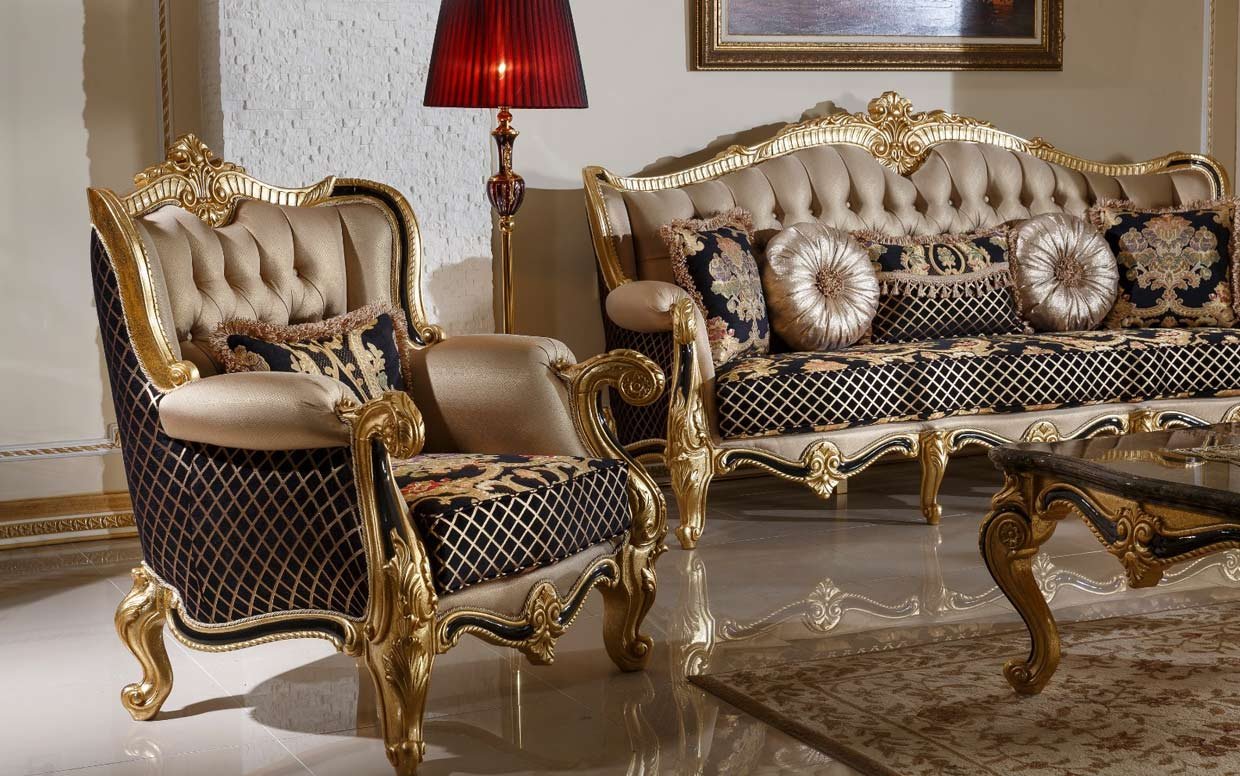 inci klasik koltuk takimi 5 | Özbay Furniture Maroc