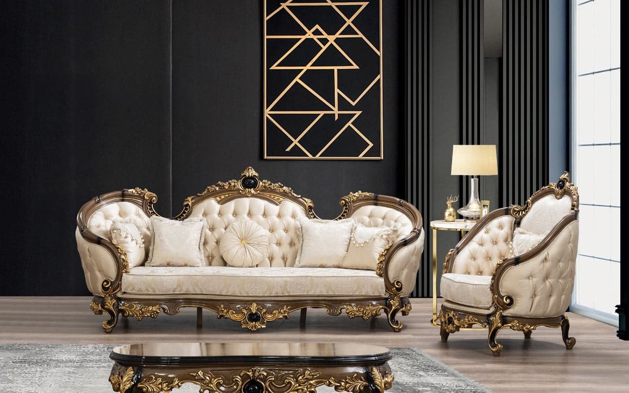 kayi klasik koltuk takimi 6 | Özbay Furniture Maroc
