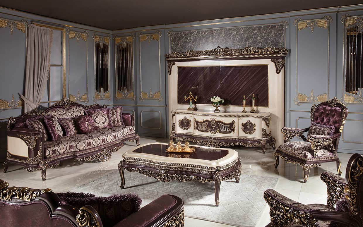 smr lark klasik koltuk takimi 2 | Özbay Furniture Maroc