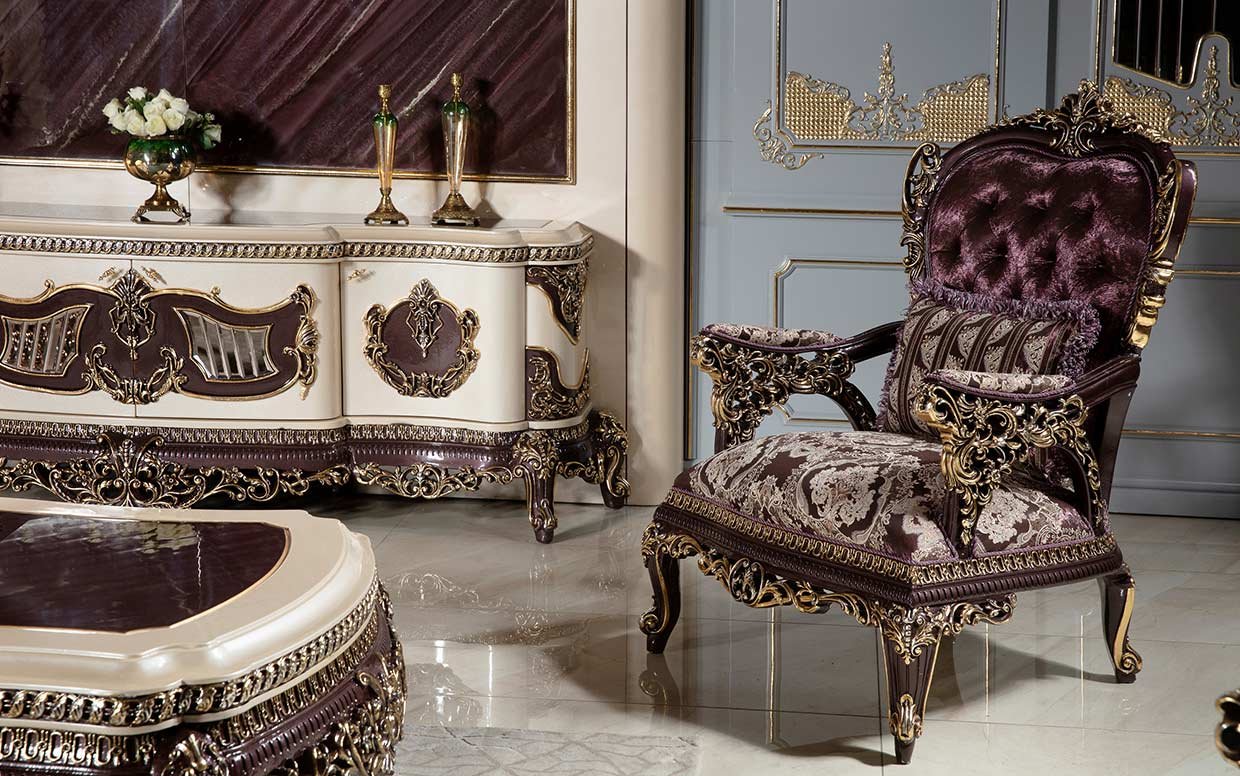 smr lark klasik koltuk takimi 5 | Özbay Furniture Maroc