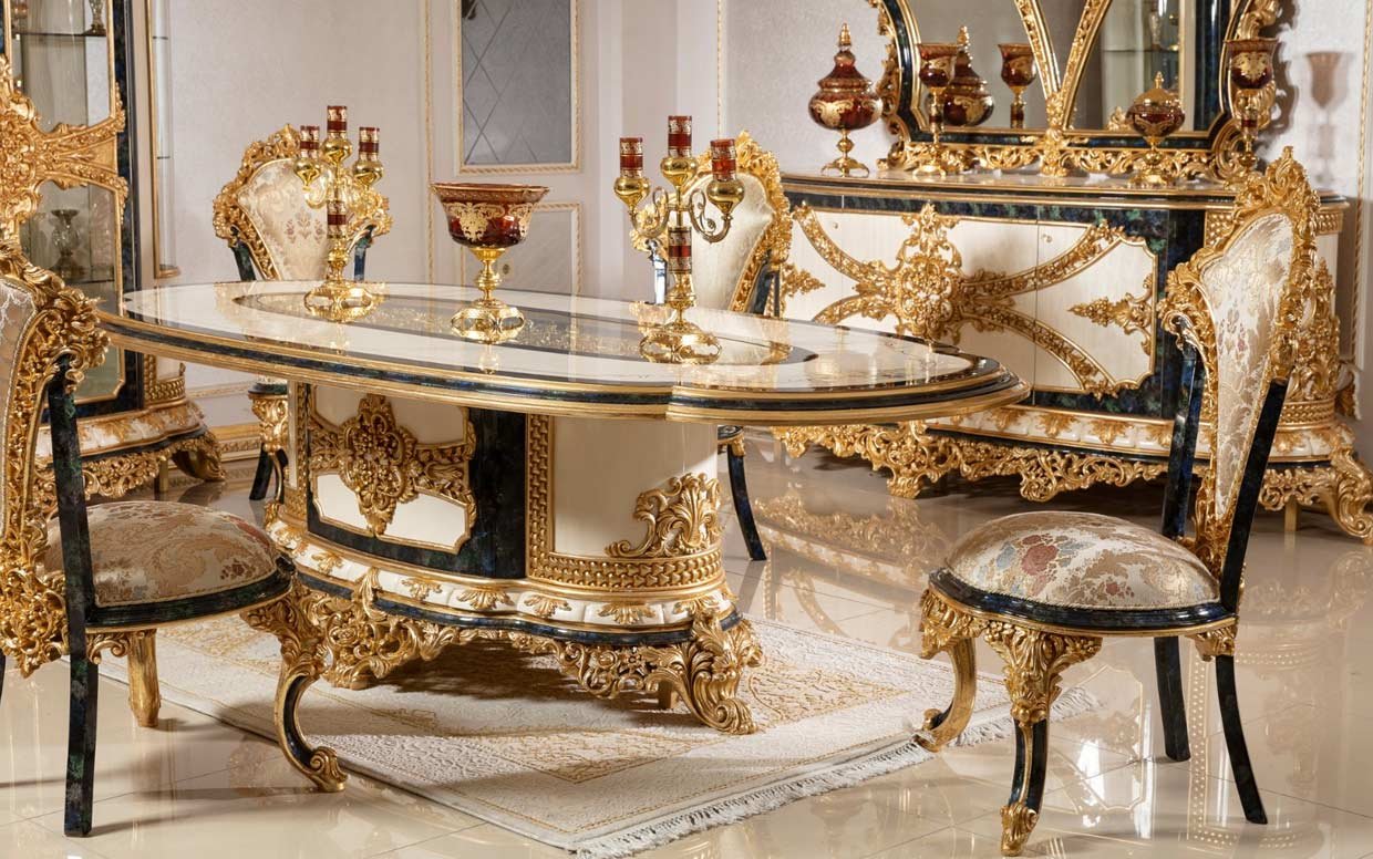 sultan yemek odasi takimi 3 1 | Özbay Furniture Maroc