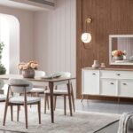 4-6 kişilik oturum kapasitesiyle hem şık hem fonksiyonel modern yemek odası takımı.