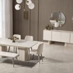 Modern detaylarla zenginleştirilmiş yemek odası takımı, her öğünde zarafeti hissettirir.