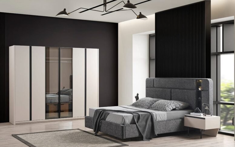 Modern tasarımıyla öne çıkan yatak odası takımımız, şıklığı ve fonksiyonelliği bir arada sunar. Geniş dolap yapısı ve baza fonksiyonu sayesinde ekstra depolama alanı sağlar. ISO 9001 kalite standartlarında üretilmiş sağlam yapısıyla uzun yıllar güvenle kullanabilirsiniz.