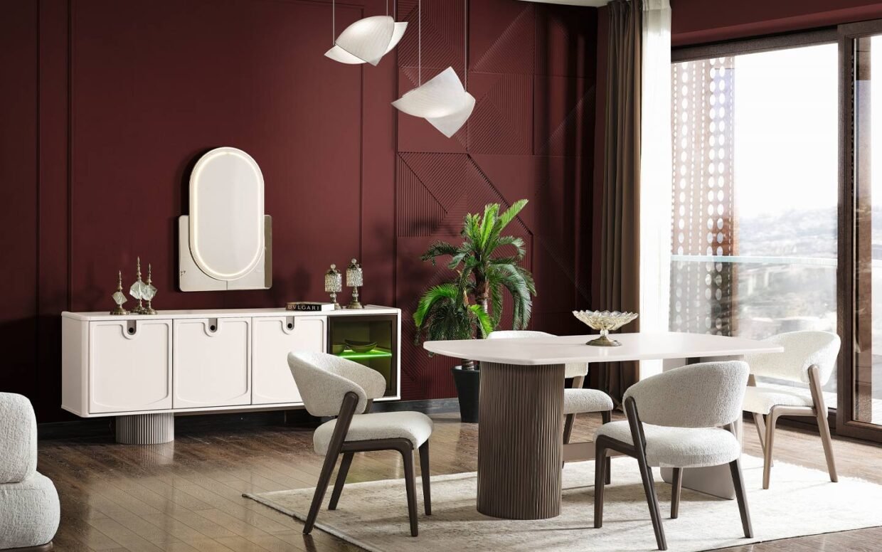 Sofralarınıza zarafet katacak masa, konsol ve sandalye uyumu! Türkiye ve Avrupa’ya sevkiyat