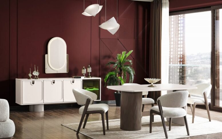 Sofralarınıza zarafet katacak masa, konsol ve sandalye uyumu! Türkiye ve Avrupa’ya sevkiyat