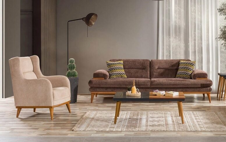 Modern tarz, işlevsel detaylar ve konforu birleştiren koltuk takımları Özbay Mobilya farkıyla.