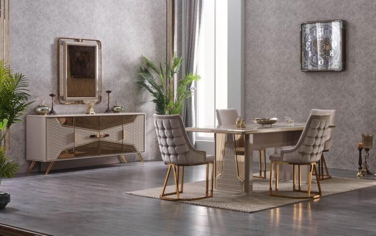 Masasıyla zarif, konsoluyla işlevsel, sandalyeleriyle konforlu! 5 şube güvencesiyle Avrupa’ya teslimat!