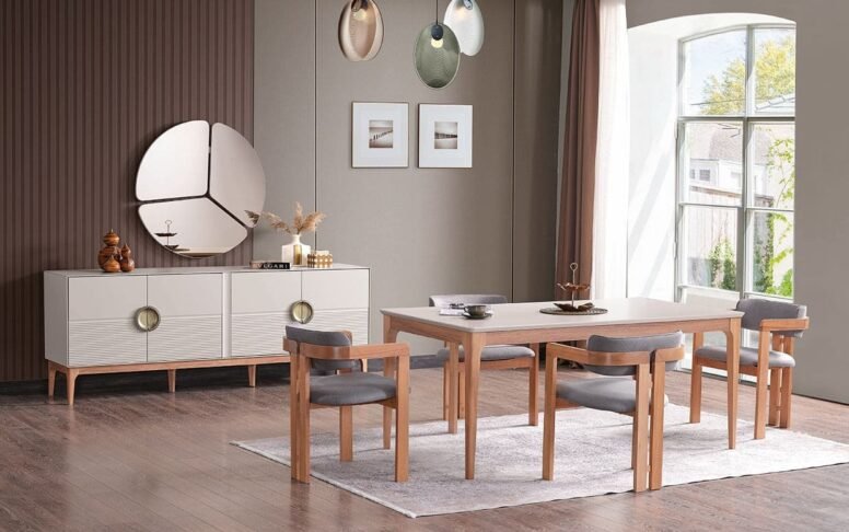 Sofralarınıza şıklık, evinize değer katacak modern yemek odası takımı Özbay Mobilya’da.