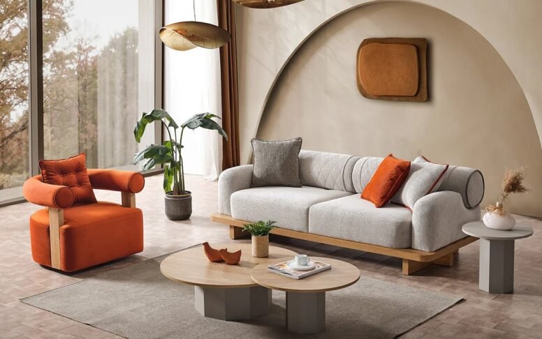 Gürgen iskelet yapısına sahip koltuk takımlarımız, modern çizgiler ve yatak olabilme özelliğiyle estetik ve işlevi bir araya getiriyor.