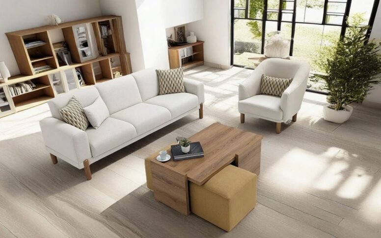 Modern tasarım, gürgen ahşap dayanıklılığı ve yatak olabilen fonksiyonel mekanizma bir arada! Her eve konfor katan koltuk takımları.