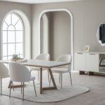 Her köşesinde zarafet! Masa, konsol ve sandalyeleriyle uyumlu modern yemek odası takımı.