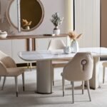 Masasıyla işlevsel, konsoluyla estetik, sandalyeleriyle rahat! Avrupa’ya sevkiyatlı modern takım.