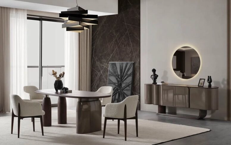 Parçalı ve demonte gönderim kolaylığı sunan bu takım, montaj sonrası sağlam yapısıyla güvenli kullanım sağlar.