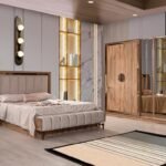 Dolap, komodin ve bazalı karyola içeriğiyle tam takım olarak sunulan yatak odalarımız, modern yaşam alanlarına uyum sağlar.