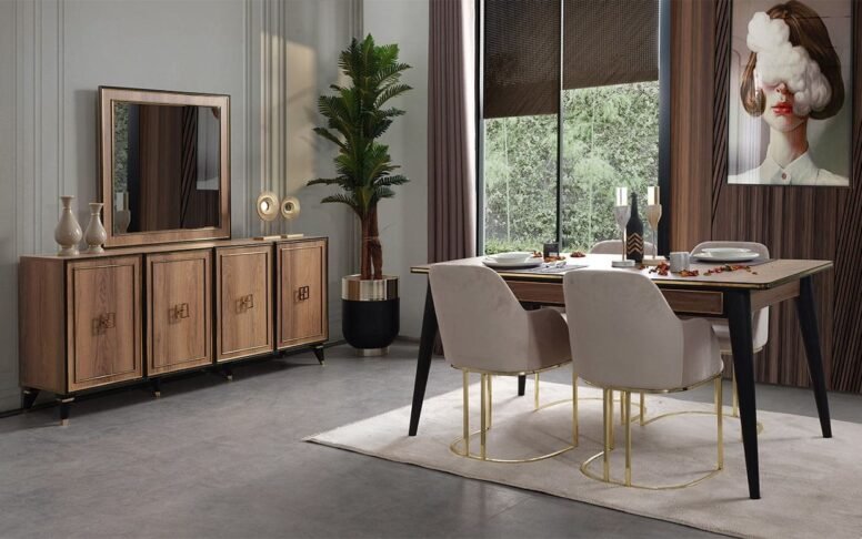Tüm Türkiye ve Avrupa’ya teslimat avantajıyla modern lüks yemek odası şimdi sizlerle.