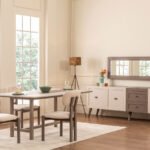 Açılır masa fonksiyonuyla kalabalık sofralara kolayca uyum sağlayan bu model, modern tasarımıyla dikkat çeker.